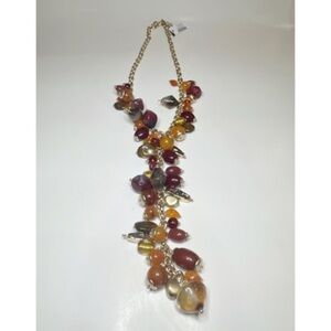 Chico’s Multicolored Golden Chain Long Necklace